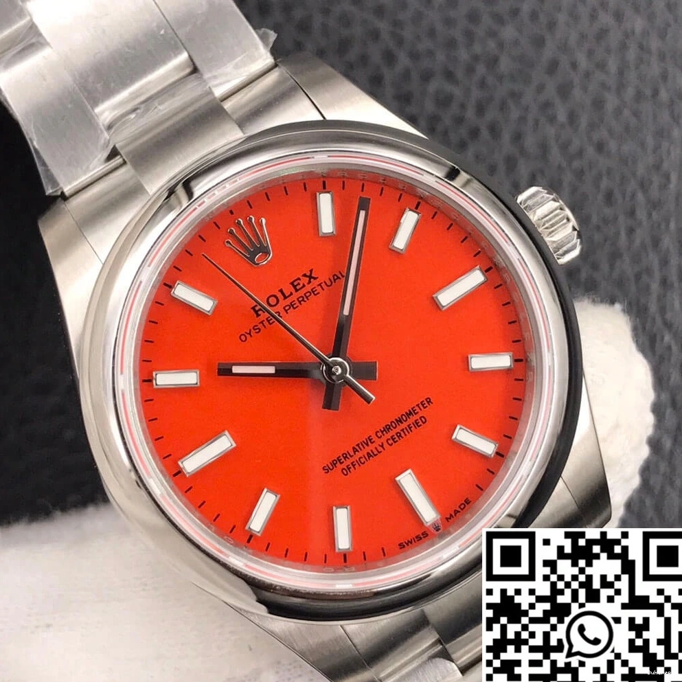 EW Coral Perpetual Red Factory Dial Oyster M277200-0008 Rolex 31MM 1218